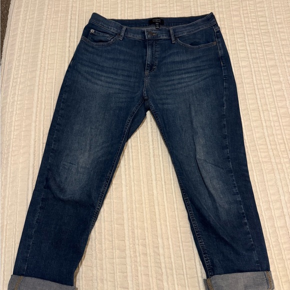 Banana Republic Dark Blue Girlfriend Jeans - Picture 2 of 6